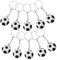 HONMEET 10Pièces Porte Mini Football de Pendentifs Soft Accessoires Décoratifs pour Fans de Sport Souvenirs de Coupe Du