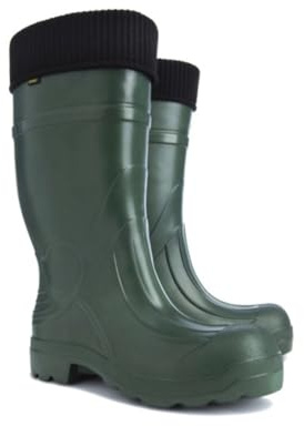 Men's Wellington Boots, -35 C Thermall, EVA Foam, Extra Insulation, Outdoor Boots for Fishing, Hunting and Gardening, Waterproof (Green, UK Footwear Size System, Adult, Men, Numeric, Medium, 10)