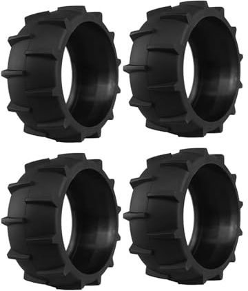 4Pieces Nonslip Drive Wear Resistant Lawns Robot Wheel For Mowers 100x40mm Weatherproof Rubber Design Rubber