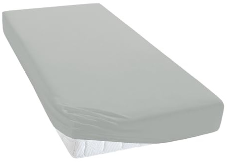 TM Maxx Jersey Spannbettlaken für Baby und Kinder mit Öko-Tex Standard (Silber 024, 70x140) Matratzenhöhe bis 15cm Spannbetttuch aus 100% Baumwolle