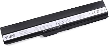 vhbw Li-ION Batterie 4400mAh (11.1V) pour Ordinateur PC ASUS X52F, X52j, X52JB, X52JC, X52JE, X52JK, X52JR comme A32-K52, A31-B53, A31-K42 etc.
