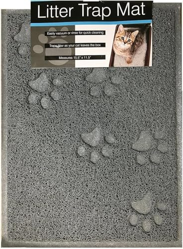 Bulk buys Cat Litter Mat. Traps Litter. Soft Non-Slip Surface. Easy to Clean. 11.5 x 15.75 in Gray Mat for Litter Box Area