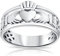 DTPsilver® 925 Sterling Silber Claddagh Ring - Liebe, Loyalität und Freundschaft - Keltisch/Irisch/Herz