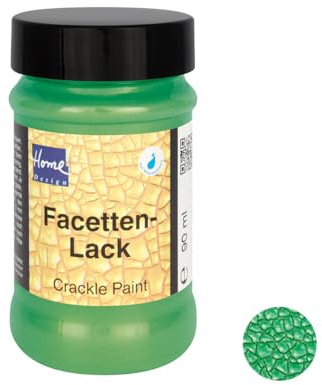 Kreul 96106 - Facettenlack, für effektvolle Facettenstrukturen auf Möbeln, Tischen, Stühlen und Wohnaccessoires, plastische, reliefartige Gestaltung auf festen Untergründen, 90 ml Dose, celtic