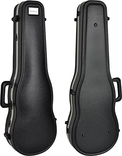 Steinbach Geigenkoffer Hartschalenkoffer für 4/4 Geige/Violine ABS schwarze Hardware - für einen sicheren Transort Ihrer Violine verstellbarer Nylontragegurt