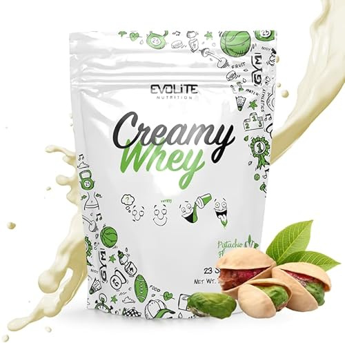Evolite Whey Protein Pulver 700 g mit Buttermilch, Pistachio | Molke Protein Powder Whey, 21 g Protein pro Portion, 23 Portionen, Molkenprotein-Konzentrat, Muskelaufbau und erhalt