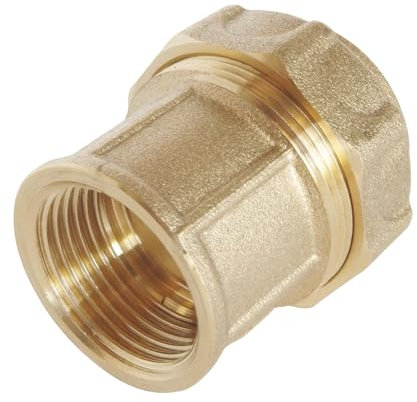 SOMATHERM PER VOI - femmina in ottone Raccordo dritto per D20 tubo in PE - F15 / 21 - bloccaggio esterno