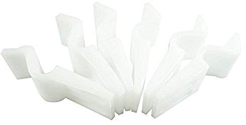 Nuie Modern Bathroom Accessories 6 Bath Panel Clips for Use with Acrylic Bath Panels, White, BPC001