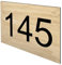 DECOHO - Numéro boîte aux Lettres Personnalisable Grand Format - Plaque Plastique 1,6 mm Effet Bois Clair - Chiffres Noirs, 100x70 mm, ad