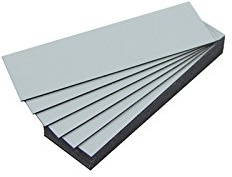 Magnet-Etiketten, Farbe Hellgrau, Länge 10 cm, Breite 2 cm, 25 Stück