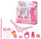 BABY born Accessoires Set, 8-teiliges Set mit Puppenzubehör inkl. Halstuch, Windel und Schnuller, 832851 Zapf Creation, Grau,rosa