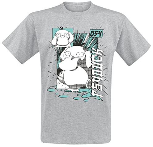 Pokémon Enton Männer T-Shirt grau Fan-Merch, Gaming