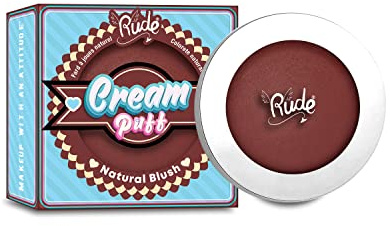 RUDE - Creme-Rouge Natural | Luxuriöse und lebendige Farbe | Langhaltende Formel | Vielseitig für alle Looks | Makelloses, natürliches Finish, Red Velvet, 1 g (1 Packung)
