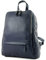 modamoda de T138 Damen Leder Rucksack Handtasche handmade in Italy, Farbe:Dunkelblau2021