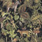 Papier peint tropical motif feuilles & animaux | Tapisserie exotique noire & verte pour chambre | Papier peint intissé multicolore vintage