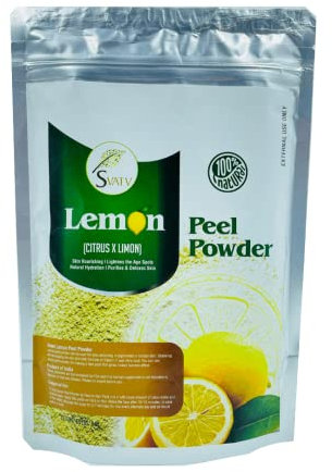 SVATV Zitronen-peeling-pulver | Citrus Limonum | Lemon Peel Powder | Natürliches, Weiches & Glattes Hautpflege-puder, Gesichtspackung, Verwendet Für Seifenherstellung, 227g