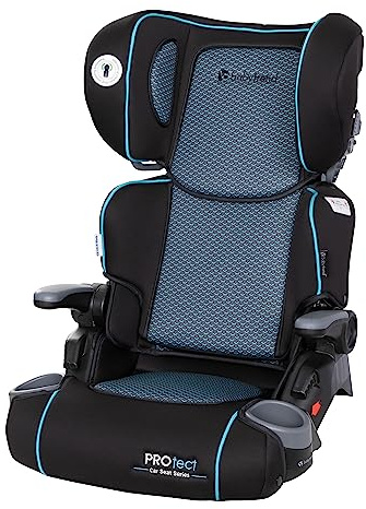 Baby Trend Protect 2-in-1 Folding Booster Car Seat, Aqua Tech – Fold-Flat Travel-Ready Design, Lightweight Build, Belt-Positioning Comfort