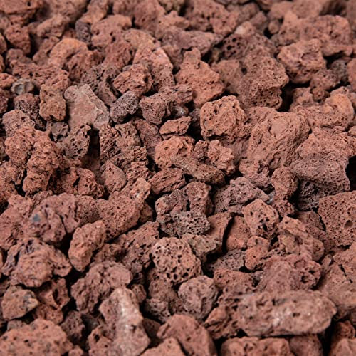 Ausluru Rocas de lava natural de 5 libras, gránulos de piedra de fuego, rocas de lava volcánicas, ideales para chimeneas, hogueras, paisajismo decorativo de jardín, cultivo de plantas y acuarios,