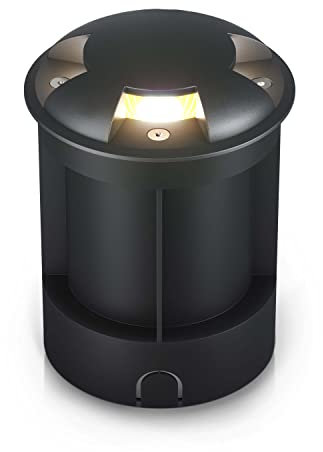 lambado® Bodeneinbaustrahler aussen - Wasserfest & Befahrbar mit IP67 Schutzklasse - Bodenstrahler außen mit blendfreiem & indirektem Lichtaustritt