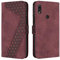YIRRANZD Custodia per Huawei Y6 2019, Cover a Libro in Pelle PU con Slot Cart e Silicone TPU Bumper, Flip Caso Portafoglio Cover per Huawei Y6 2019 (Rosso)
