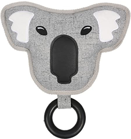 D&D Home, Kiki Koala Hundespielzeug, robust, 29 x 28 x 5 cm, doppelte Nähte, stabile Polsterung, Oberfläche aus TPR-Gummi mit Gerippter Struktur zum Kauen und Lecken, mit Gummiring