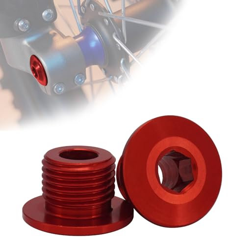 JFG RACING Sur Ron Front Wheel Axle Nut Screw,M16*1.5P Axle Lock Nut Bolts Screw for Electric Bike Sur Ron Light Bee X/S/L1E/X160/X260-Red