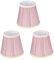 Cyrank Kleine Lampenschirme aus Stoff, 3er-Set Moderne Lampenschirm Hängelampe Klein, Rosa Lampenabdeckung, Nachttisch Lampenschirm Kronleuchter Lampenschirme