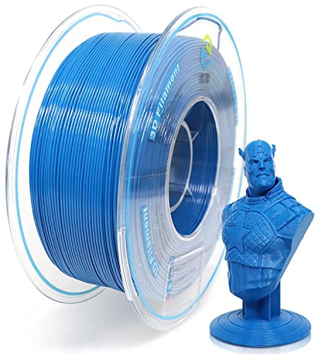 YOUSU Blau PLA Filament 1.75mm 1kg,3D Drucker Filament Maßgenauigkeit +/- 0.03mm,Glatter Druck Passend für die Meisten Drucker