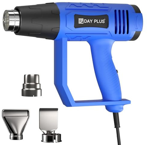 Pistola ad Aria Calda 2000W,Pistola Termica Con 60℃~ 600℃ Due Temperatura Regolabile Con 3 Ugelli Per Il Restringimento Del Pvc Peeling Vernice Pistola Termica Elettrica Professionale