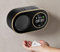 Wandmontierter Automatischer Seifenspender, 320ml 3000mAh Wiederaufladbarer Smart Sensor Schaumspender mit Digitaler Uhr, IPX5 Wasserdichter Berührungsloser Seifenspender für Bad und Küche (Schwarz)