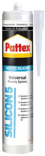 Silicone sigillante universale 280 ml, bianco, per materiali non porosi - Pattex Silicon 5