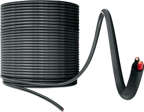 Pronomic BOXOE-100 Lautsprecherkabel 2x 2,5 mm² - Professionelles, 2-adriges Boxenkabel für DJ & PA - Aderquerschnitt: 2x 2,5 mm² - Länge: 100m - Schwarz