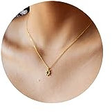 TINGN Kette Halskette Damen Gold, 14K Vergoldet Zarte Kette Mädchen Gold Sonnen Halskette Mädchen Gold Kette mit Sonnen Anhänger Schmuck Damen Personalisierte Sonnen Kette für Frauen Freundin Mädchen