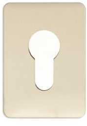 TSS Satin Stainless Steel Euro Cylinder Stick On Repair Escutcheon, 65mm x 47mm. Self Adhesive Euro Profile Key Covers, Keyhole Cover for Euro Cylinder, Self Adhesive Door Plate