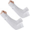CODIRATO 2 Paar Sport Armlinge Unisex Armstulpen Atmungsaktiv Arm Kühler Anti-UV Schutz Kühlung Arm Sleeves Halbfinger Sonnenschutz Armlinge Ärmel Armstulpen für Radfahren, Angeln, Basketball, Weiß