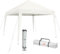 Gazebo Pieghevole Richiudibile Bianco Telo in PE 160 gr/mq Impermeabile con Borsa (2x2 Metri)