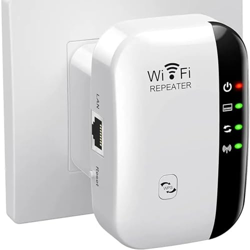 Fast WiFi Extender Signal Booster for Home, Long Range WiFi Repeater - Up to 5000 sq.ft Coverage, Easy Set Up WiFi Repeater Wireless Signal Booster with Ethernet Port for Indoor/Outdoor