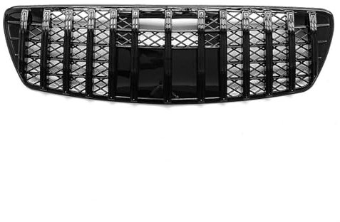 Für merc&edes Für Be&nz W211 E Klasse 2003-2005 E320 E500 E350 GT Stil Kühlergrill Grill Chorme/Schwarz auto Oberen Stoßstange Haube Mesh Gridod Mesh Auto-Styling-Mittelgitter(Black)