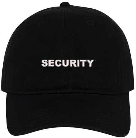 MIMAYIN Security Baseball Cap Stickerei Basecap Baumwolle Verstellbare Reine Farbe Baseballmütze Sport Visier Hut für Herren Damen