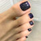 NICENEEDED 24PCS Black Fake Toe Nails, Glitter Short Square Acrylic Toenails Reusable Artificial Nails, Full Cover Press on Toe Nails for Women DIY Manicure Decoration