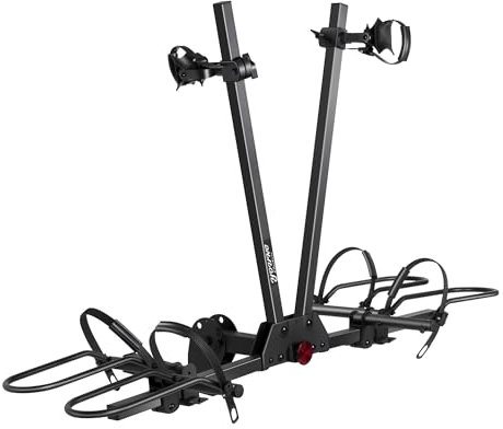 Young Fahrradträger für 2 Fahrräder mit zwei Pfosten für Standard-Fahrräder, Mountainbikes, Fat Tire Bikes, passend für Auto, SUV, Van, Wohnmobil, Anhänger, 90,7 kg Kapazität