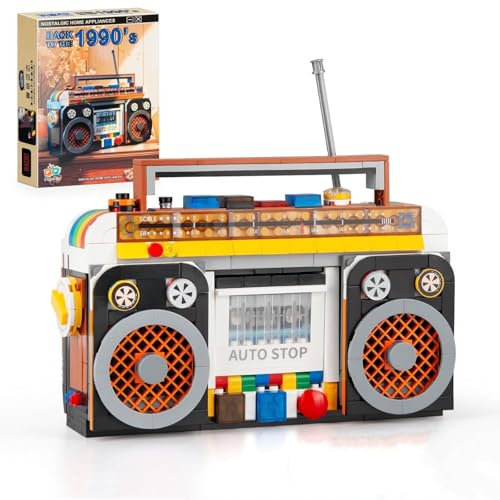 Mini Radio Building Blocks, Classic Retro Series Radio Adult Building Set, Collectible Vintage Music Player Display Mini Model Kit, Creative Gift Toys for Adults Kids, 554 PCS