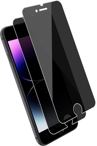 Carantee für Panzerglas Sichtschutz für iPhone 6/6s/7/8/SE 2020 Schutzglas Matt, 2 Stück Anti-spy Blickschutz für iPhone SE Folie, HD Privacy Blendschutz Anti-Spähen Privatsphäre Displayschutzfolie