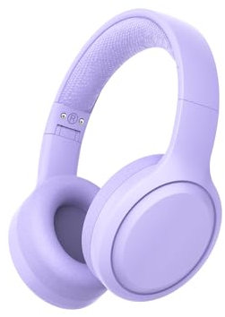 YOYOTUNE Kids Bluetooth Headphones,Portable Wireless Headphones for Kids,Bluetooth 5.1,Bluetooth Headset with Mic,Stereo Sound,Foldable Over-Ear Headset for Child/School/iPad/Tablet (Purple)