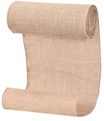 Nappe en Jute 30 cm x 10 m, Chemin de Table en Toile de Jute Naturelle, décoration de Table Lavable et découpable, Convient pour la décoration de la Maison, Mariage, fête d'anniversaire