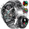 SUNKTA Smartwatch Uomo, 1.43 AMOLED Orologio Smartwatch con Torcia LED 530mAh 5ATM Impermeabile Chiamate, 120+ Modalità Sportive Fitness Tracker Smart Watch Militare per Android iOS