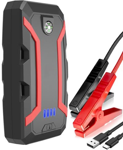 Lorrtta 2000A Peak Car Jump Starter Power Pack, 22200mAh Car Battery Booster & Power Bank, Portable Jump Starter for 12V Vehicles with LED Flashlight (Up to 6.0L Gas & 4.0L Diesel)