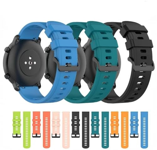 VMBVBHMDF Cinturino in silicone da 22 mm e 20 mm for Amazfit GTR Stratos GTS 4, cinturino da polso adatto for Samsung Galaxy Watch 5 4 3 Active 2, adatto for Huawei Watch 3 GT3(Pink,20mm)