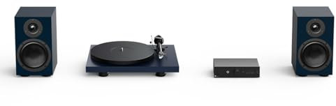 Pro-Ject Colourful Audio System 2, True Analogue HiFi Stereo System, All-In-One Hi-Fi Set including Debut EVO 2 Turntable, MaiA S3 Integrated Amplifier, and Speaker Box 5 S2 (Satin Steel Blue)
