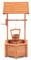 M&H Wooden Wishing Well Planter with Hanging Bucket and Trellis for Outdoor Use – Large Rustic Wooden Planter Box Garden Wishing Well Flower Pot Holder for Patio Lawn & Yard Garden Decor (Natural)